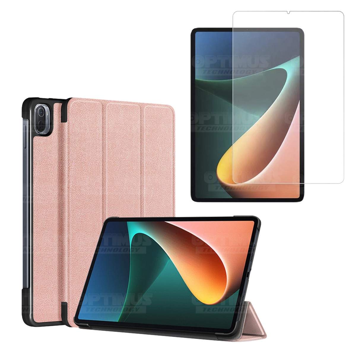Kit Vidrio Cristal Templado Y Estuche Case Protector para Tablet Xiaomi Mi Pad 5 | OPTIMUS TECHNOLOGY™ | KT-VTP-ESTA-XMI-MP-5 |