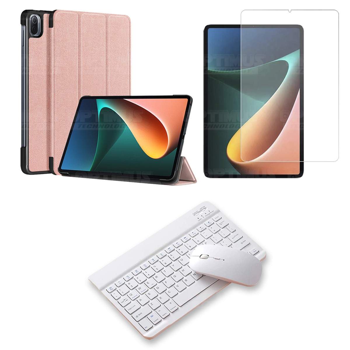 Kit Vidrio templado + Case Protector + Teclado y Mouse Bluetooth Tablet Xiaomi Mi Pad 5 OPTIMUS TECHNOLOGY™ - 21