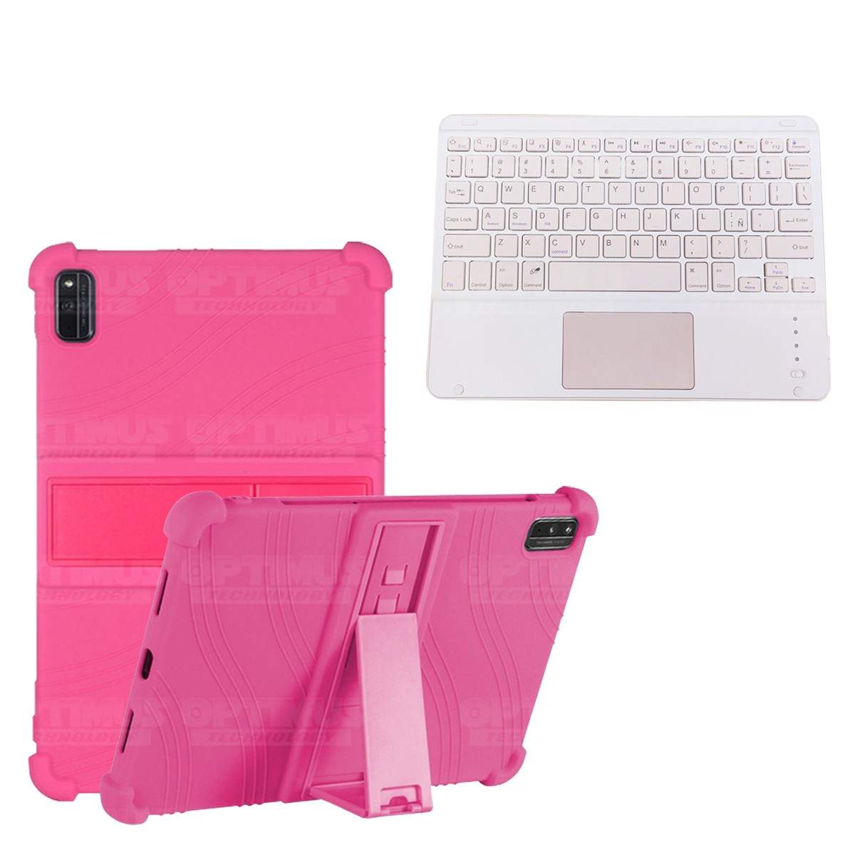 Kit Estuche Protector Antigolpes + Teclado Mouse Touchpad Bluetooth Xiaomi Mi Pad 5 OPTIMUS TECHNOLOGY™ - 15