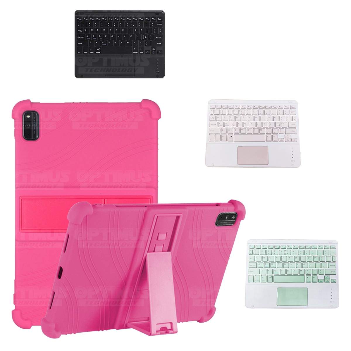 Kit Estuche Protector Antigolpes + Teclado Mouse Touchpad Bluetooth Xiaomi Mi Pad 5 OPTIMUS TECHNOLOGY™ - 32
