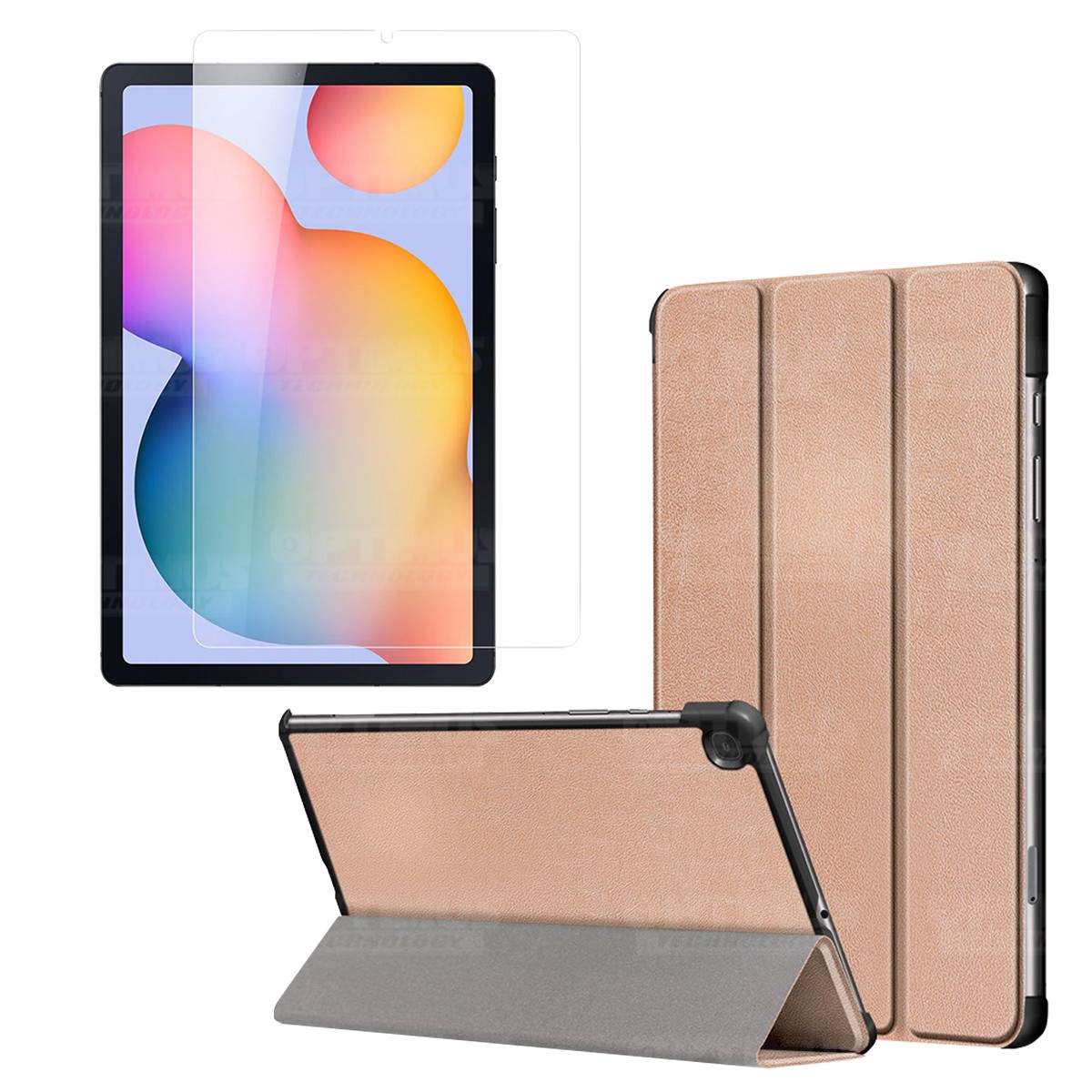 Kit Vidrio Cristal Templado Y Estuche Case Protector para Tablet Samsung Galaxy Tab S6 Lite 10.4 2022 P619 - P613 OPTIMUS TECHNO