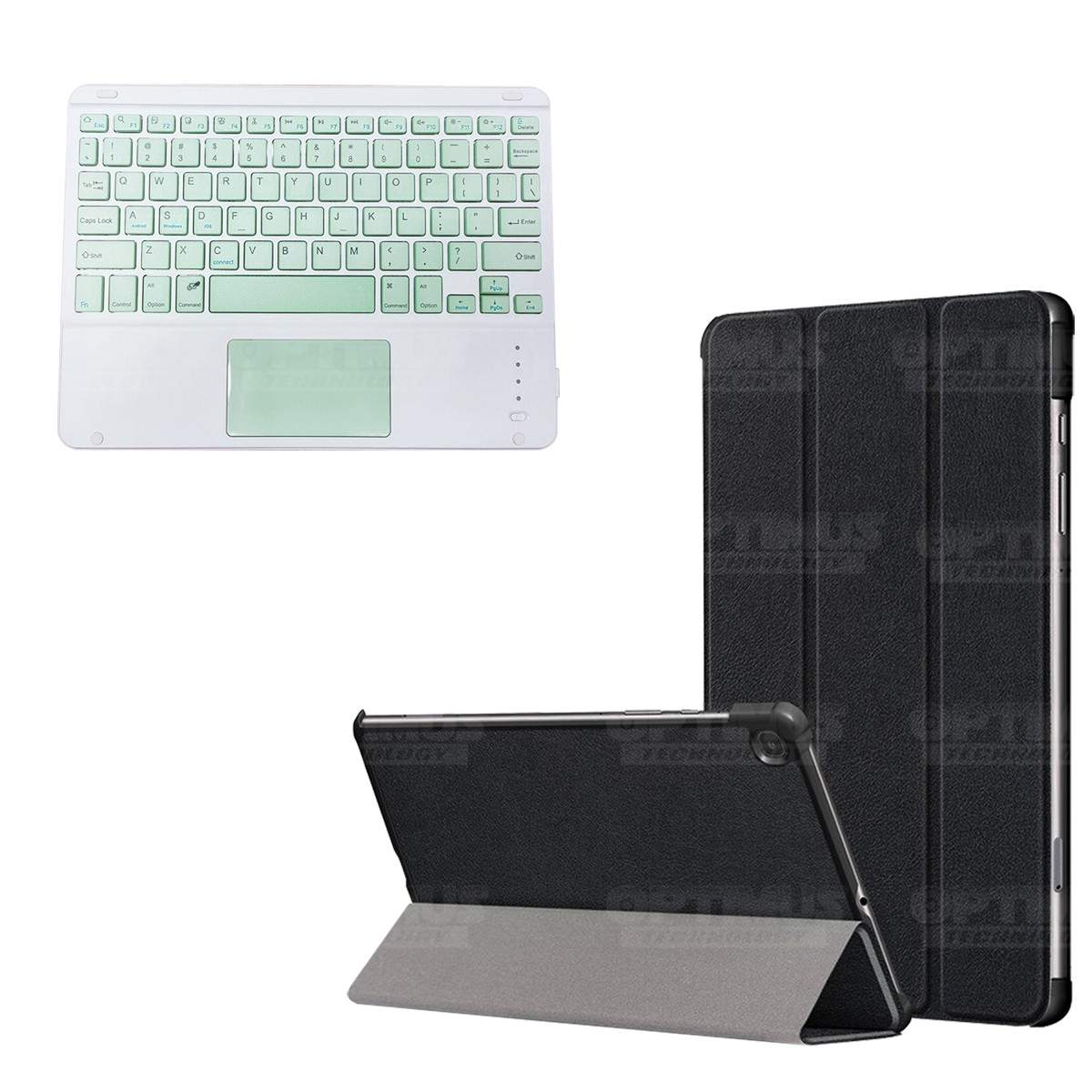 Kit Case Folio Protector + Teclado Mouse Touchpad Bluetooth para Tablet Samsung Galaxy Tab S6 Lite 10.4 2022 P619 - P613 OPTIMUS