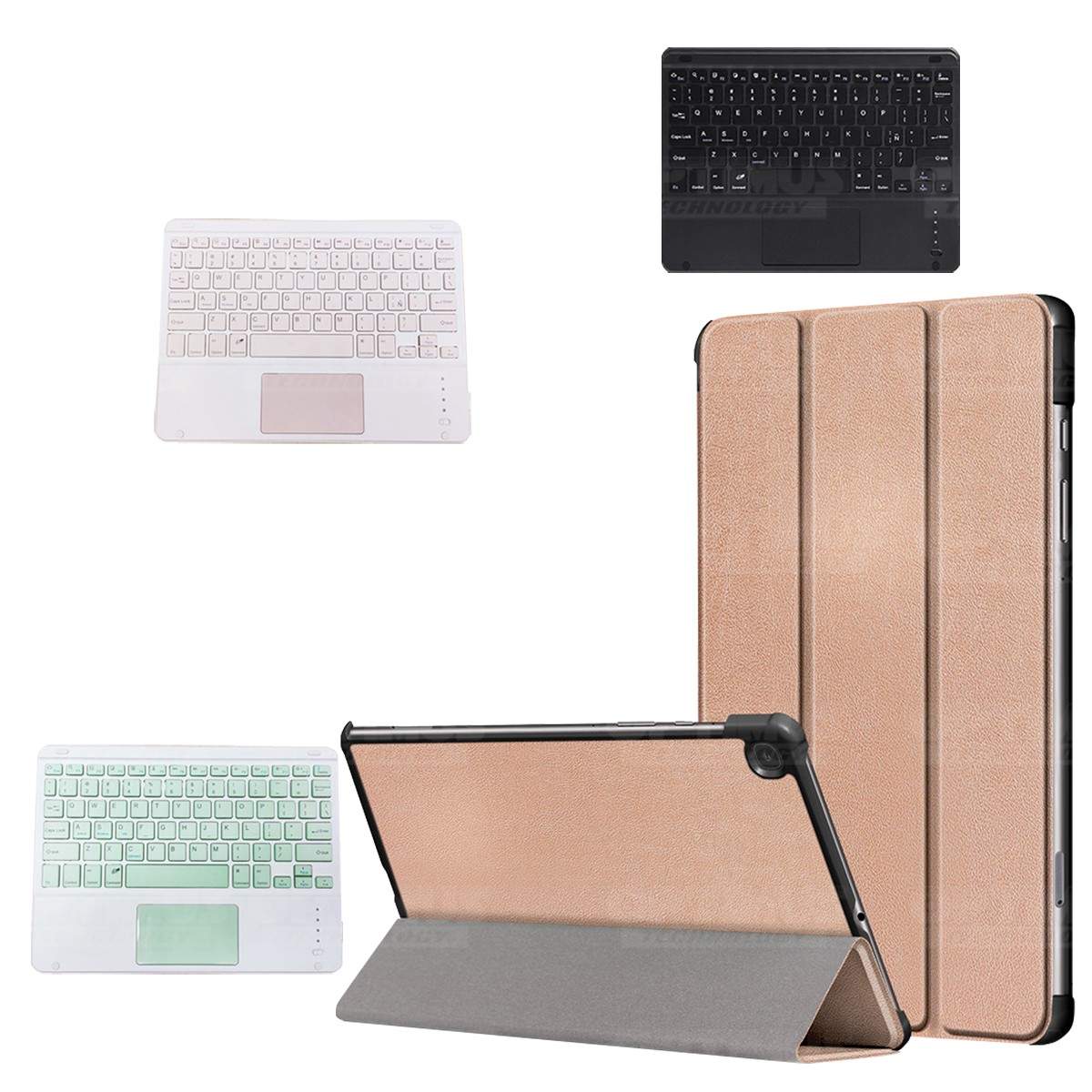 Kit Case Folio Protector + Teclado Mouse Touchpad Bluetooth para Tablet Samsung Galaxy Tab S6 Lite 10.4 2022 P619 - P613 OPTIMUS