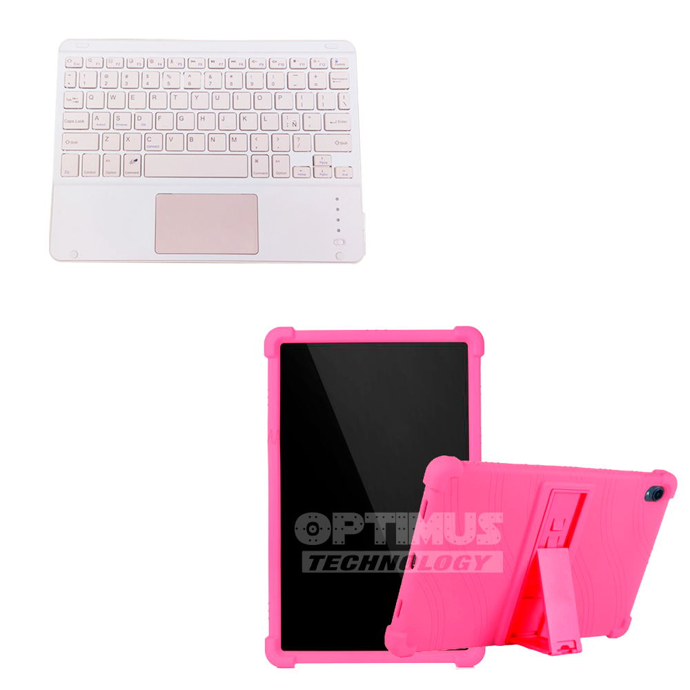 Kit Case Estuche Protector Antigolpes + Teclado Mouse Touchpad Bluetooth para Tablet Lenovo P11 Tb-J606F de 11Pulgadas