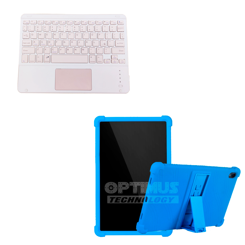 Kit Case Estuche Protector Antigolpes + Teclado Mouse Touchpad Bluetooth para Tablet Lenovo P11 Tb-J606F de 11Pulgadas
