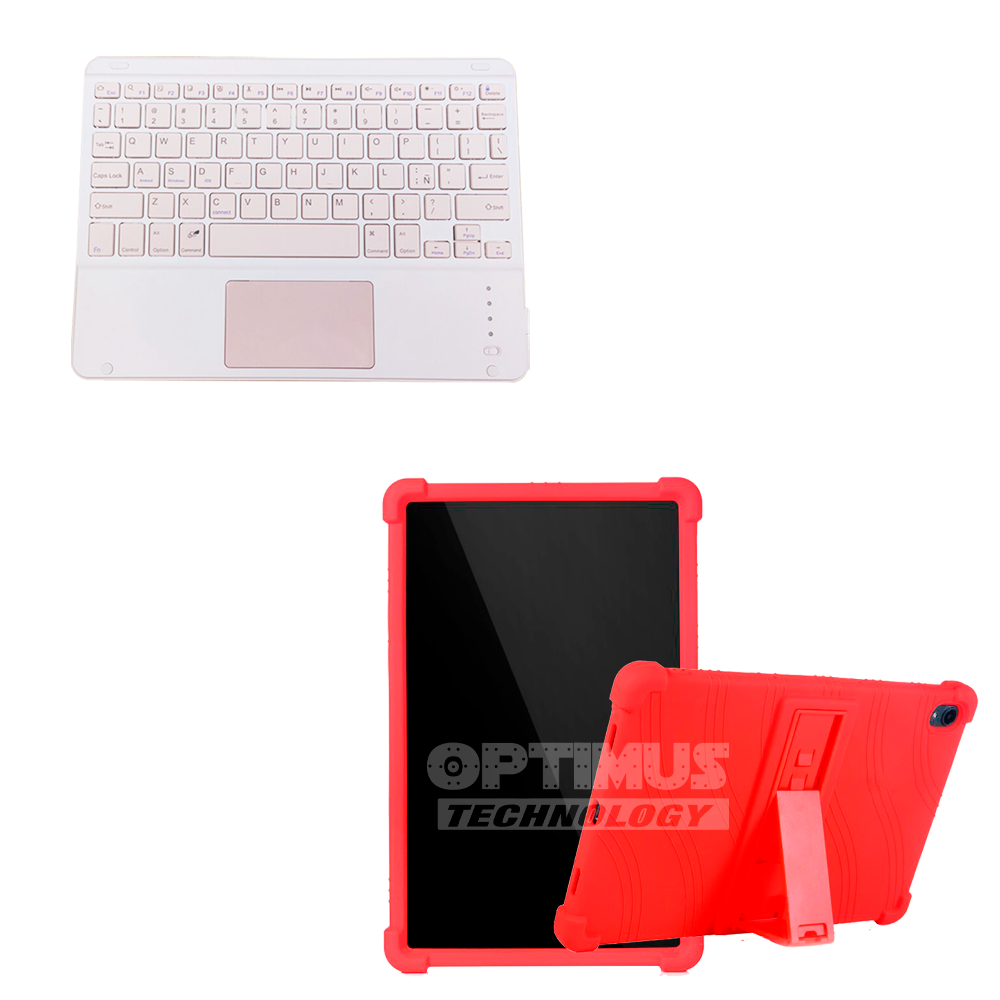 Kit Case Estuche Protector Antigolpes + Teclado Mouse Touchpad Bluetooth para Tablet Lenovo P11 Tb-J606F de 11Pulgadas