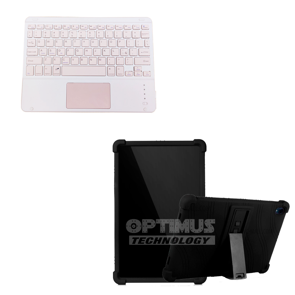 Kit Case Estuche Protector Antigolpes + Teclado Mouse Touchpad Bluetooth para Tablet Lenovo P11 Tb-J606F de 11Pulgadas