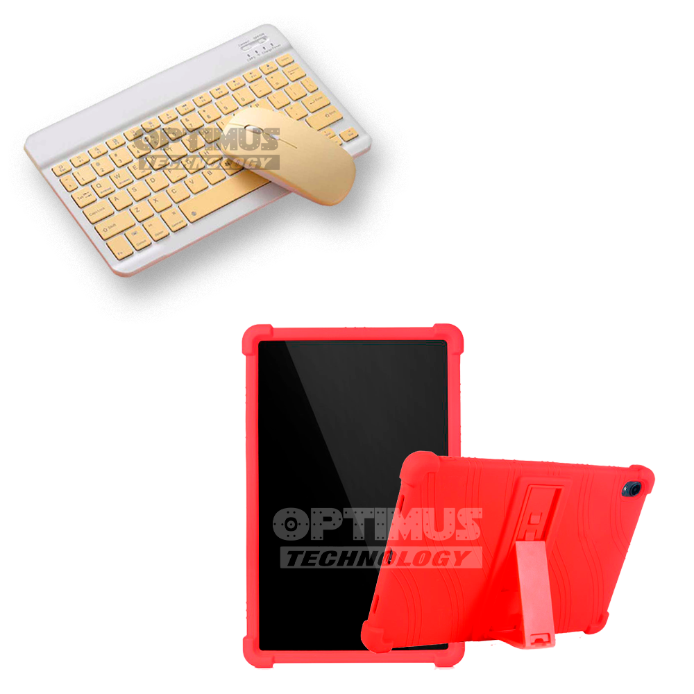 Kit Case Forro Protector Antigolpes + Teclado y Mouse Ratón Bluetooth para Tablet Lenovo P11 Tb-J606F de 11" Pulgadas