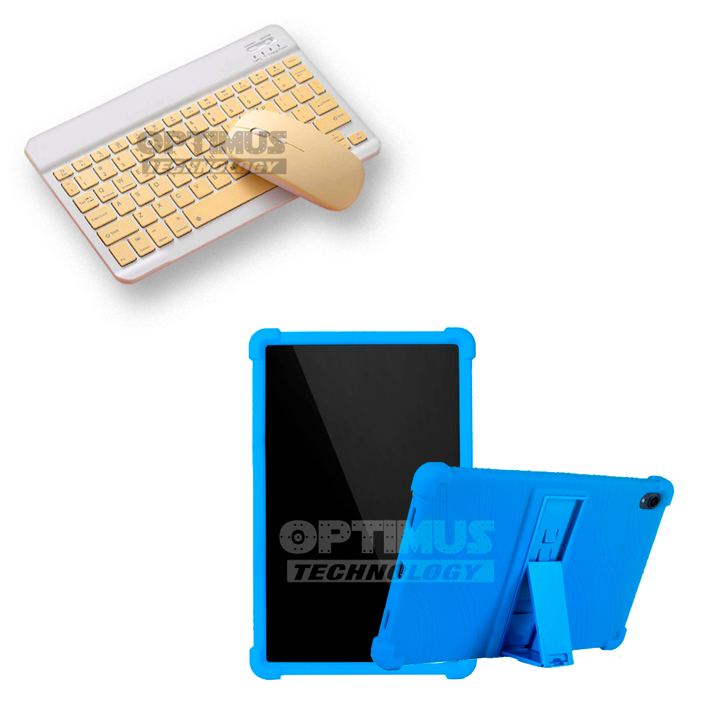 Kit Case Forro Protector Antigolpes + Teclado y Mouse Ratón Bluetooth para Tablet Lenovo P11 Tb-J606F de 11" Pulgadas