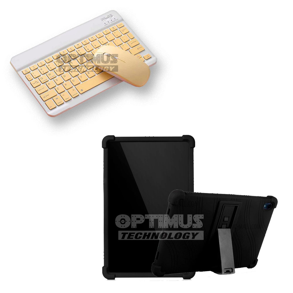 Kit Case Forro Protector Antigolpes + Teclado y Mouse Ratón Bluetooth para Tablet Lenovo P11 Tb-J606F de 11" Pulgadas