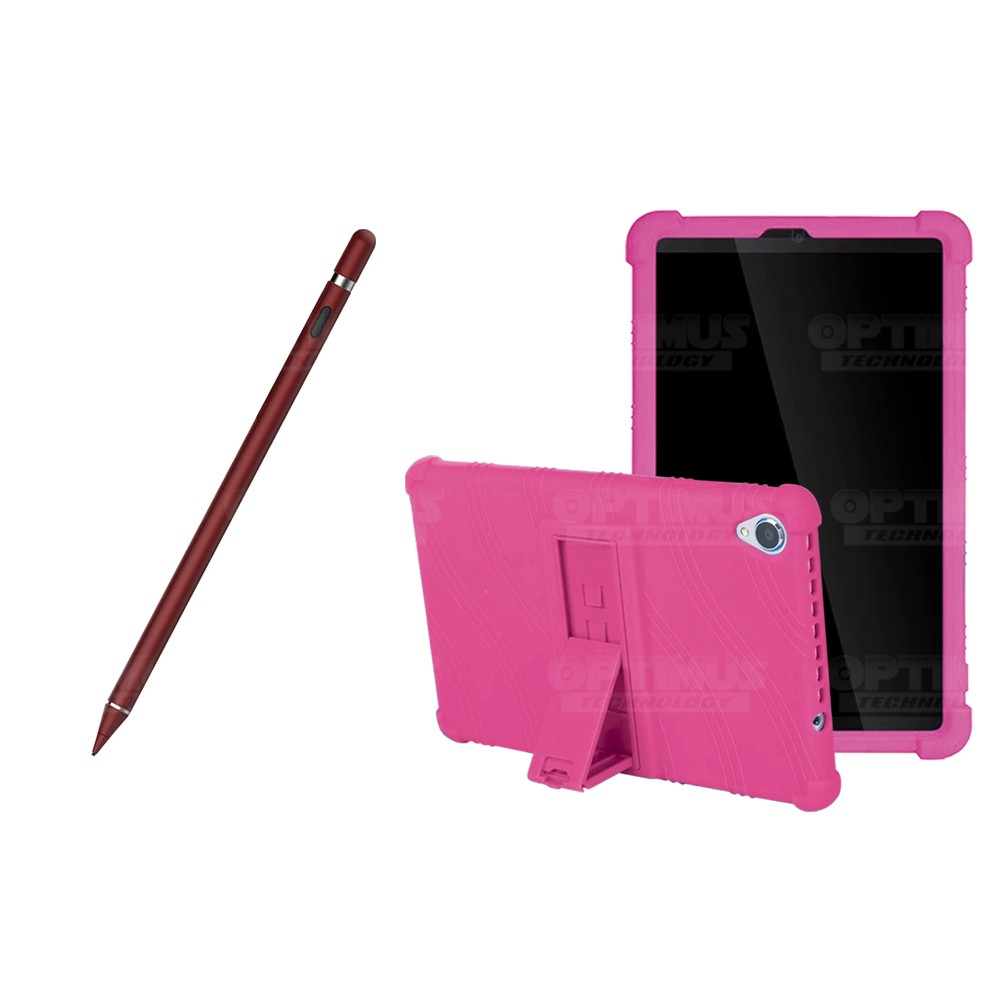 Kit Estuche Protector de goma antigolpes Y Lápiz Óptico Digital Stylus Pen para Tablet Lenovo Tab M8 8505x / x8505f