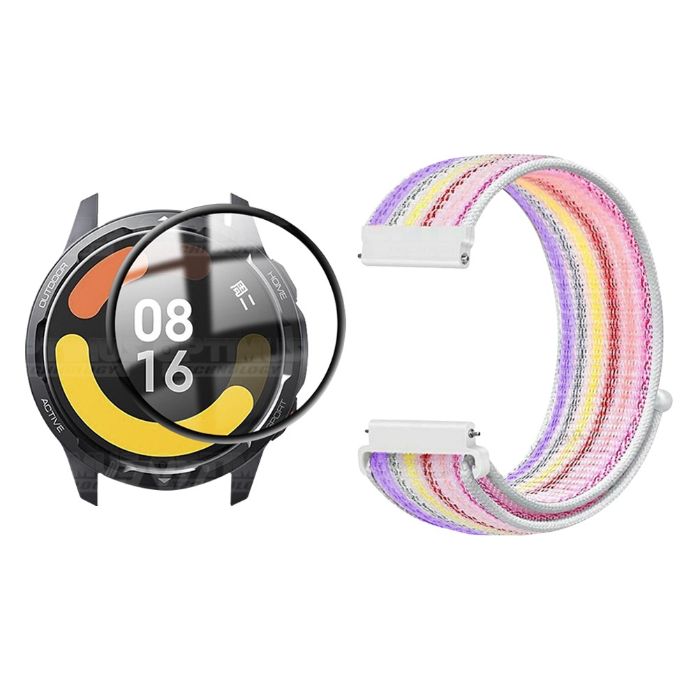 KIT Correa tipo velcro y Vidrio templado cerámico para Reloj Smartwatch Xiaomi Watch S1 Active GL