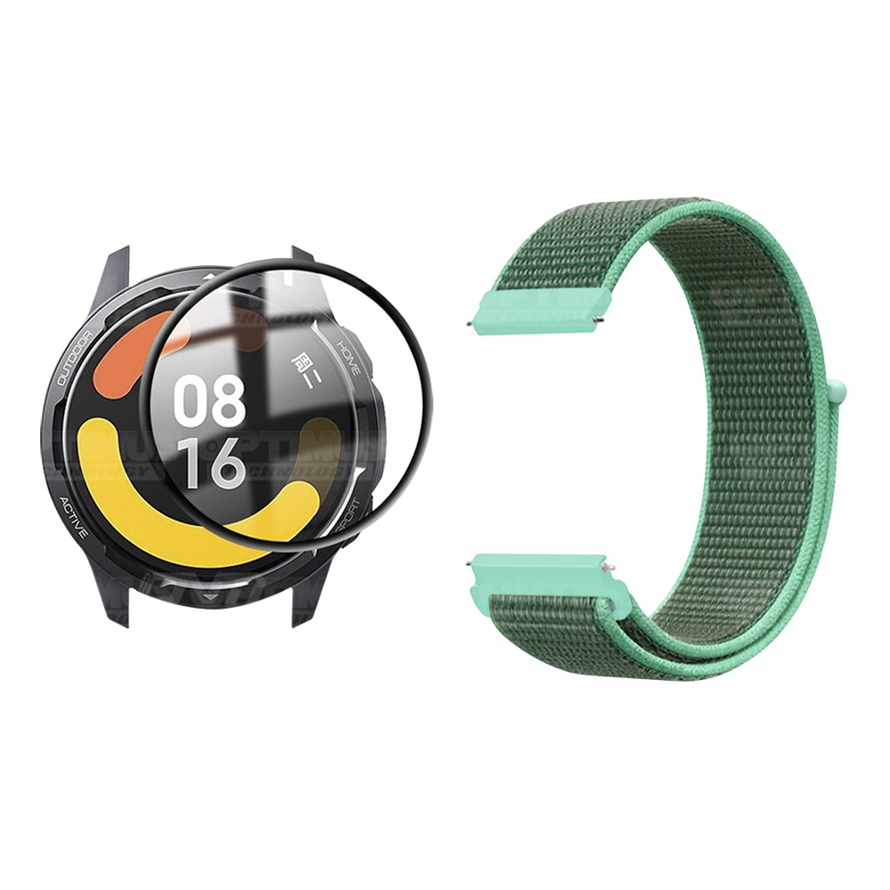 KIT Correa tipo velcro y Vidrio templado cerámico para Reloj Smartwatch Xiaomi Watch S1 Active GL