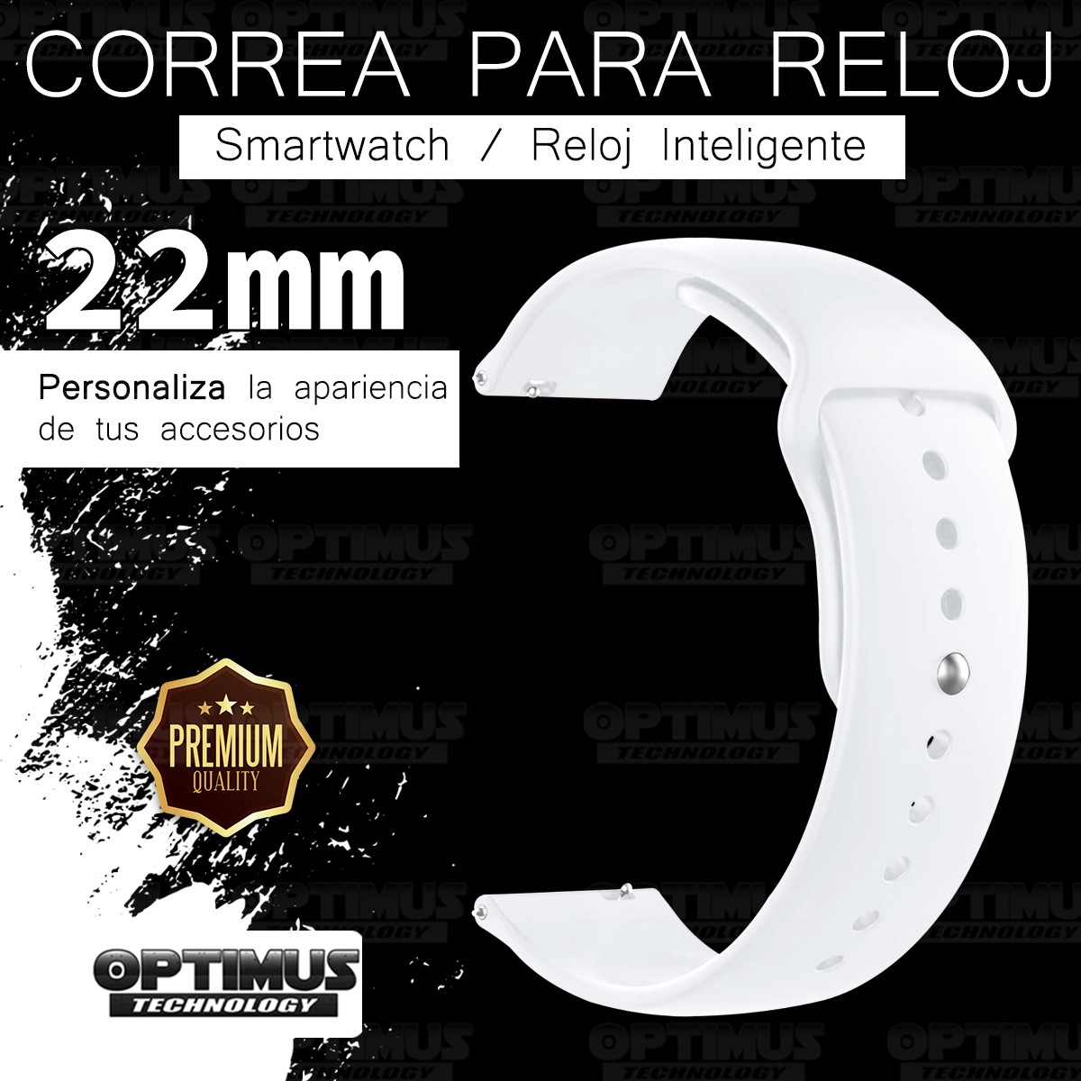 Correa Pulso de Goma tipo iWatch 22mm (milímetros) para reloj o Smartwatch Casio Xiaomi fossil Huawei Samsung Michael Kors Rolex