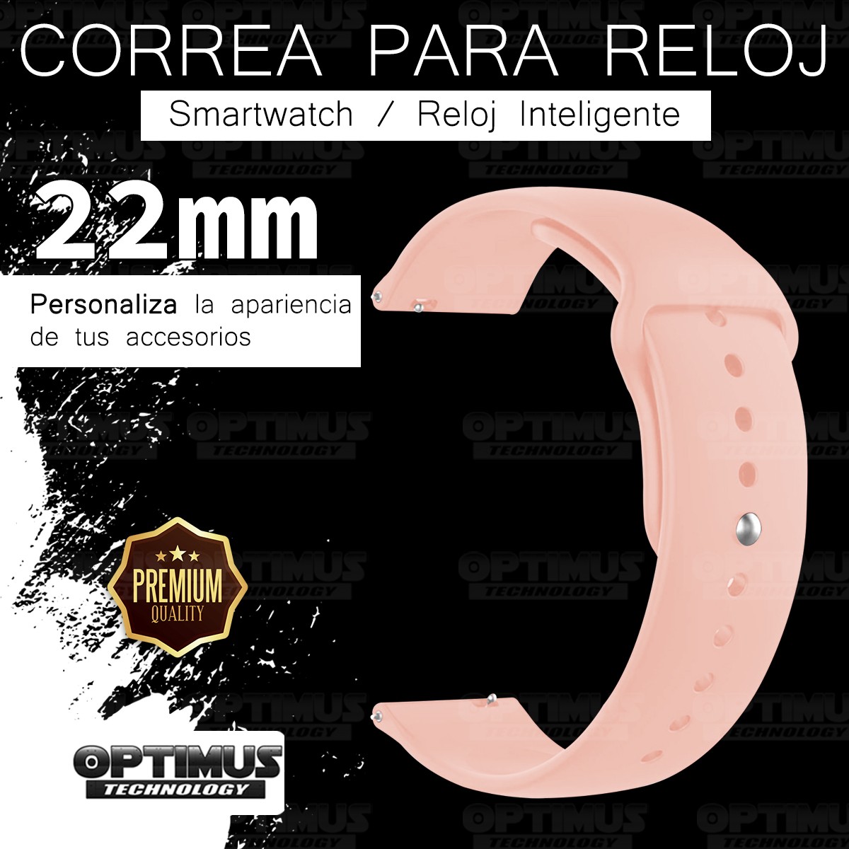 Correa Pulso de Goma tipo iWatch 22mm (milímetros) para reloj o Smartwatch Casio Xiaomi fossil Huawei Samsung Michael Kors Rolex