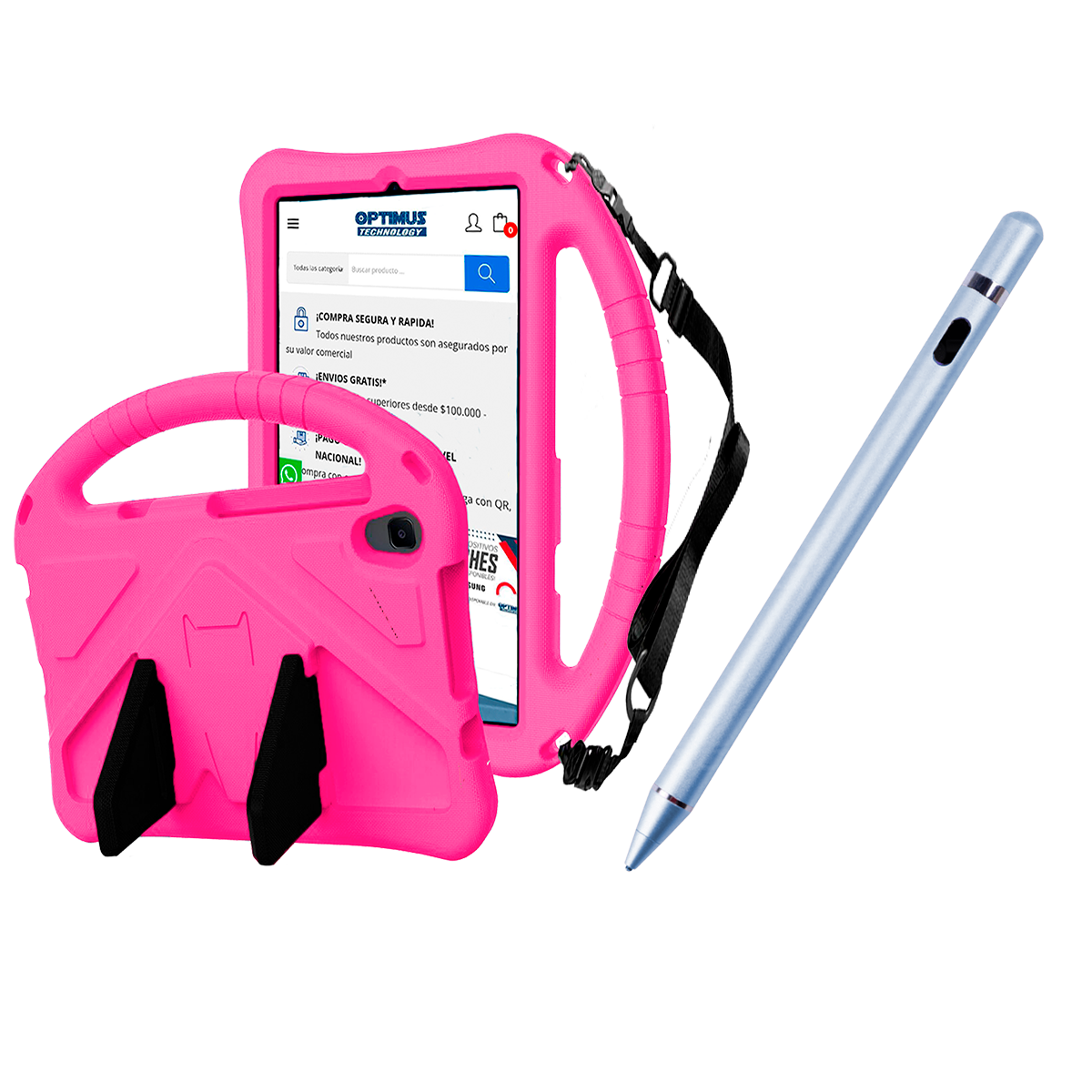 Estuche Protector con Correa Ajustable antigolpes Y Lápiz Óptico Digital Stylus Pen para Tablet Lenovo Tab M8 X8505f