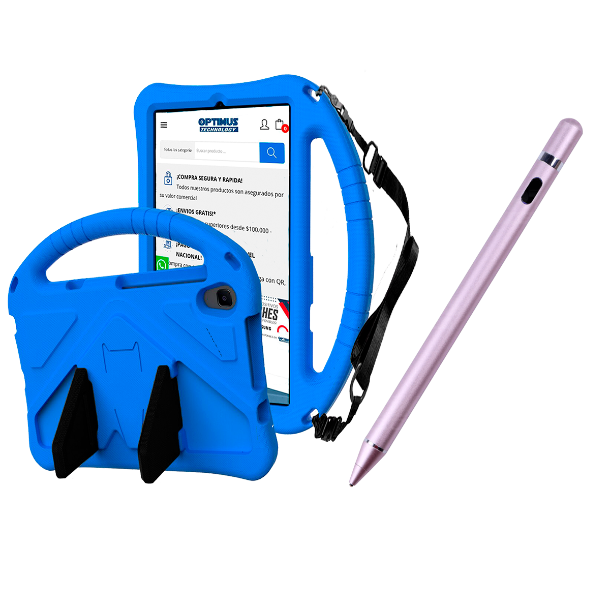 Estuche Protector con Correa Ajustable antigolpes Y Lápiz Óptico Digital Stylus Pen para Tablet Lenovo Tab M8 X8505f