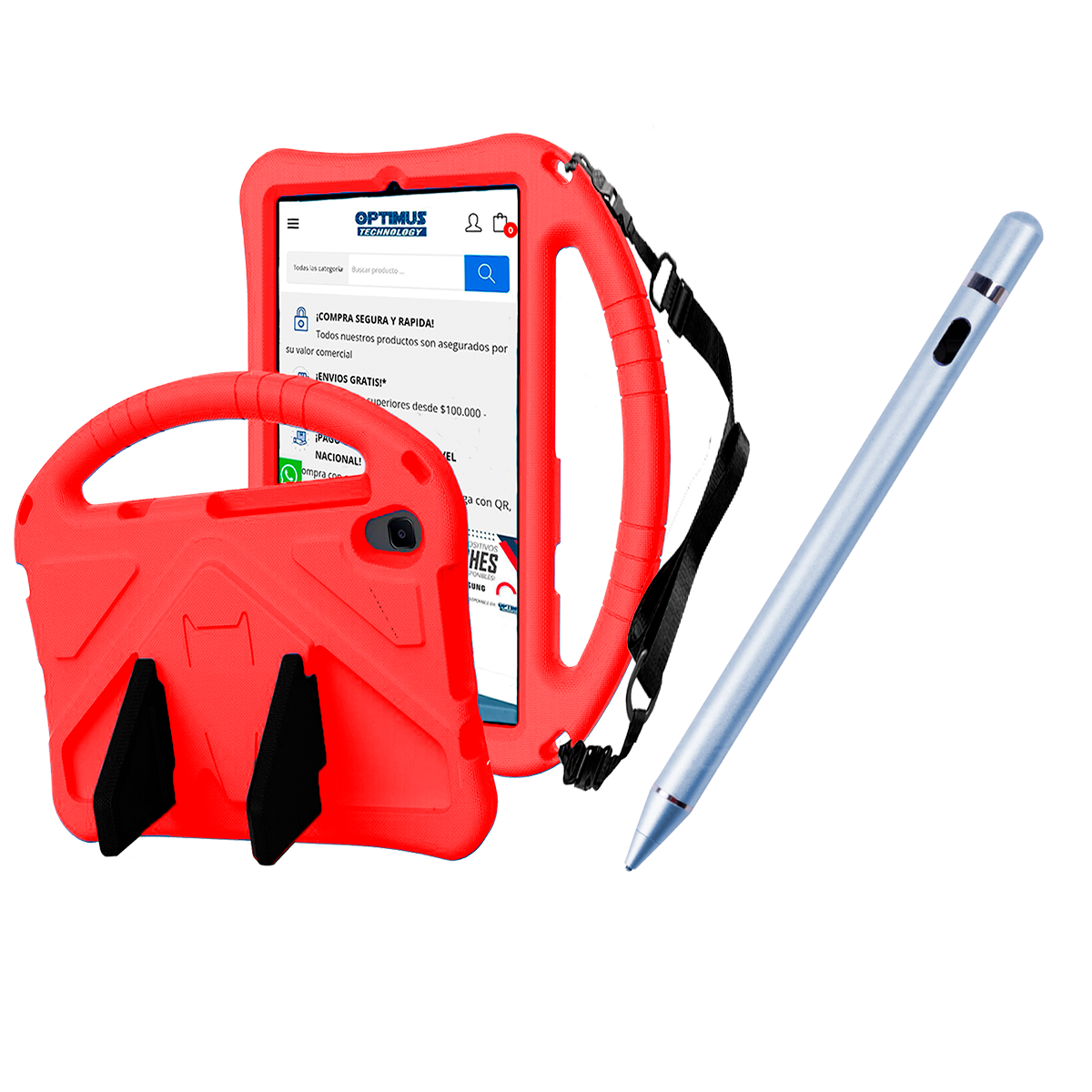 Estuche Protector con Correa Ajustable antigolpes Y Lápiz Óptico Digital Stylus Pen para Tablet Lenovo Tab M8 X8505f