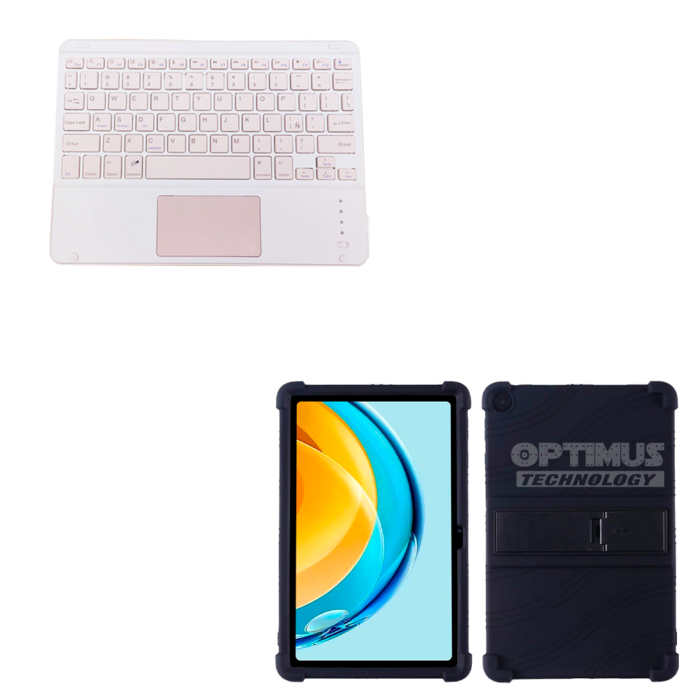 Kit Case Estuche Protector Antigolpes + Teclado Mouse Touchpad Bluetooth para Tablet M10 3rth gen (TB125FU) 10.6 2022
