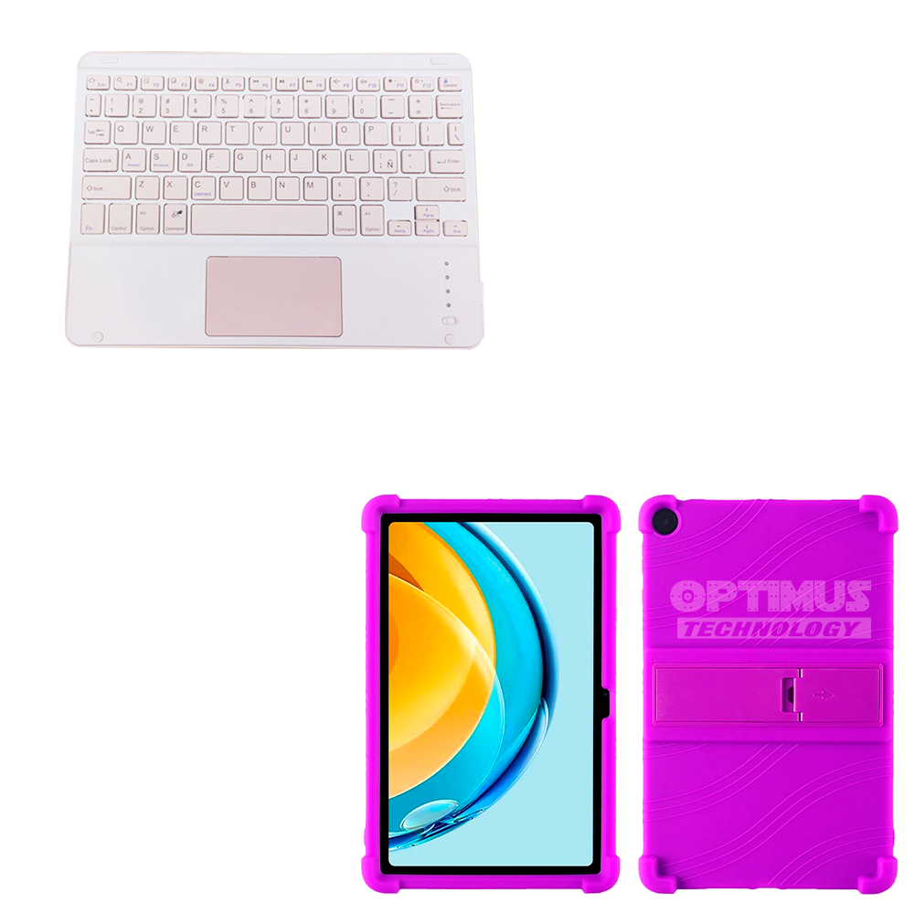 Kit Case Estuche Protector Antigolpes + Teclado Mouse Touchpad Bluetooth para Tablet M10 3rth gen (TB125FU) 10.6 2022