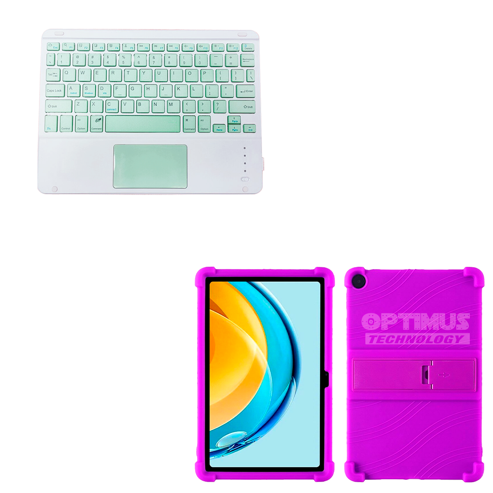 Kit Case Estuche Protector Antigolpes + Teclado Mouse Touchpad Bluetooth para Tablet M10 3rth gen (TB125FU) 10.6 2022