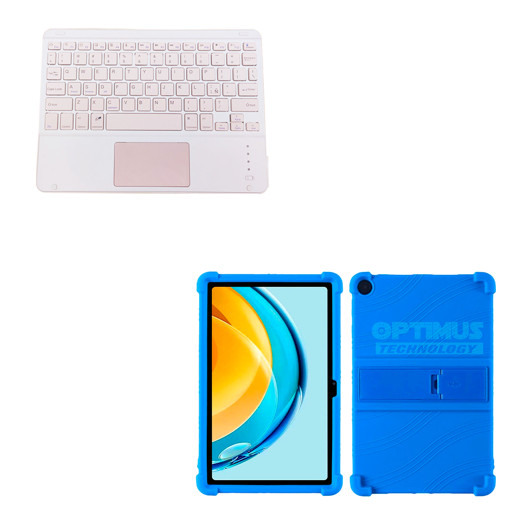 Kit Case Estuche Protector Antigolpes + Teclado Mouse Touchpad Bluetooth para Tablet M10 3rth gen (TB125FU) 10.6 2022