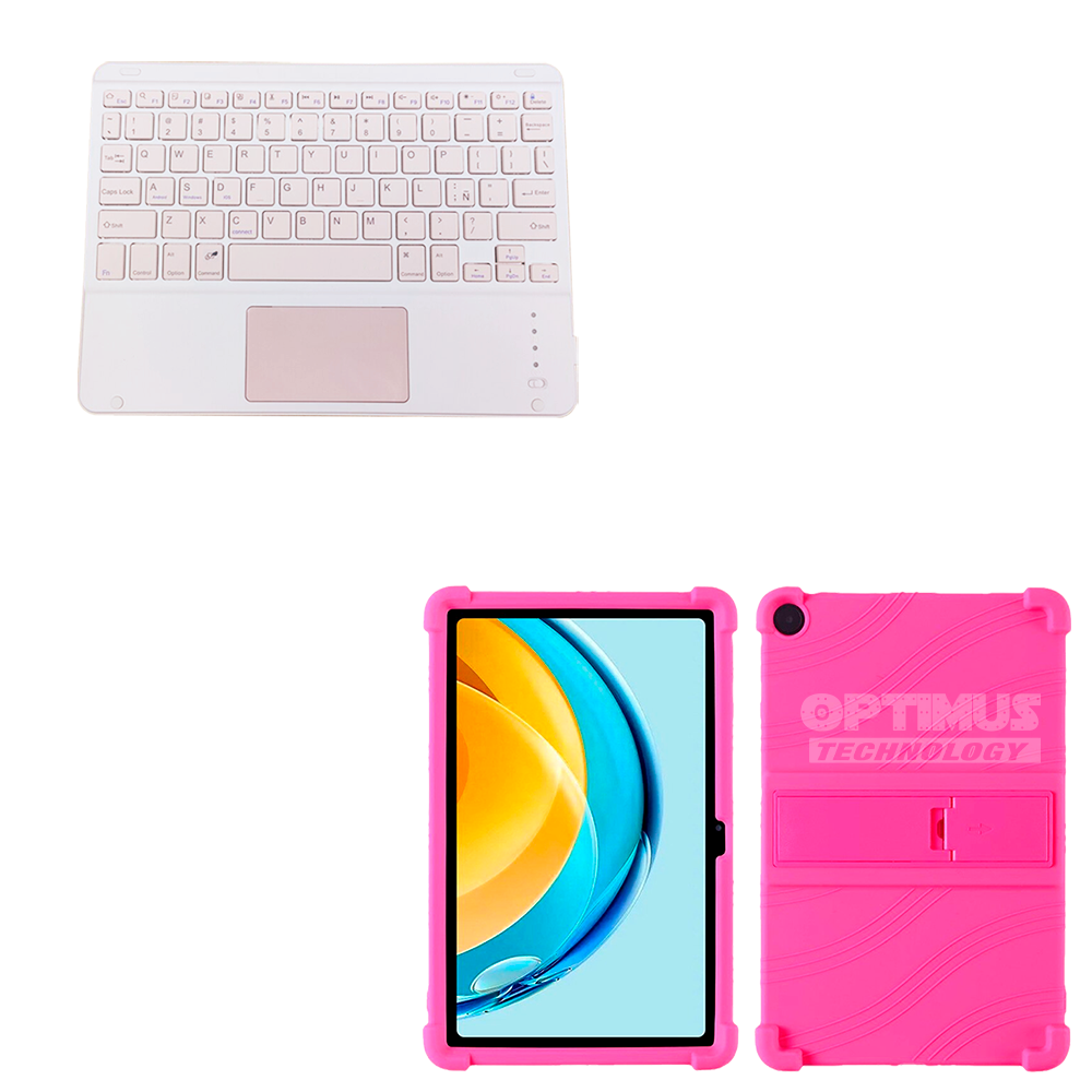 Kit Case Estuche Protector Antigolpes + Teclado Mouse Touchpad Bluetooth para Tablet M10 3rth gen (TB125FU) 10.6 2022