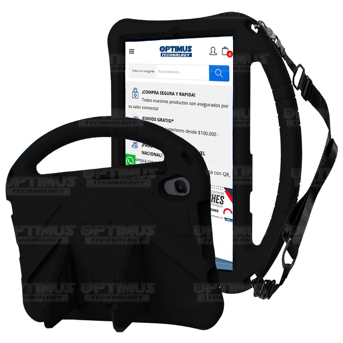 Estuche Case protector Con Anti-Shock Correa Desmontable Para Tablet Lenovo Tab M8 X8505f Anti golpes con soporte