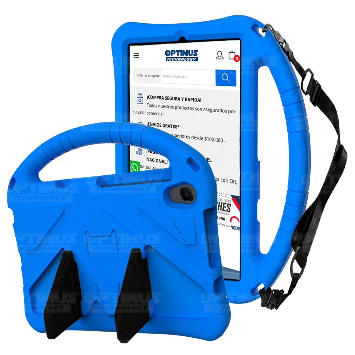 Estuche Case protector Con Anti-Shock Correa Desmontable Para Tablet Lenovo Tab M8 X8505f Anti golpes con soporte