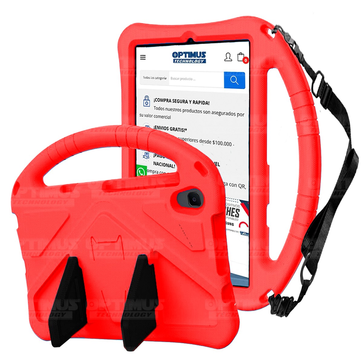 Estuche Case protector Con Anti-Shock Correa Desmontable Para Tablet Lenovo Tab M8 X8505f Anti golpes con soporte