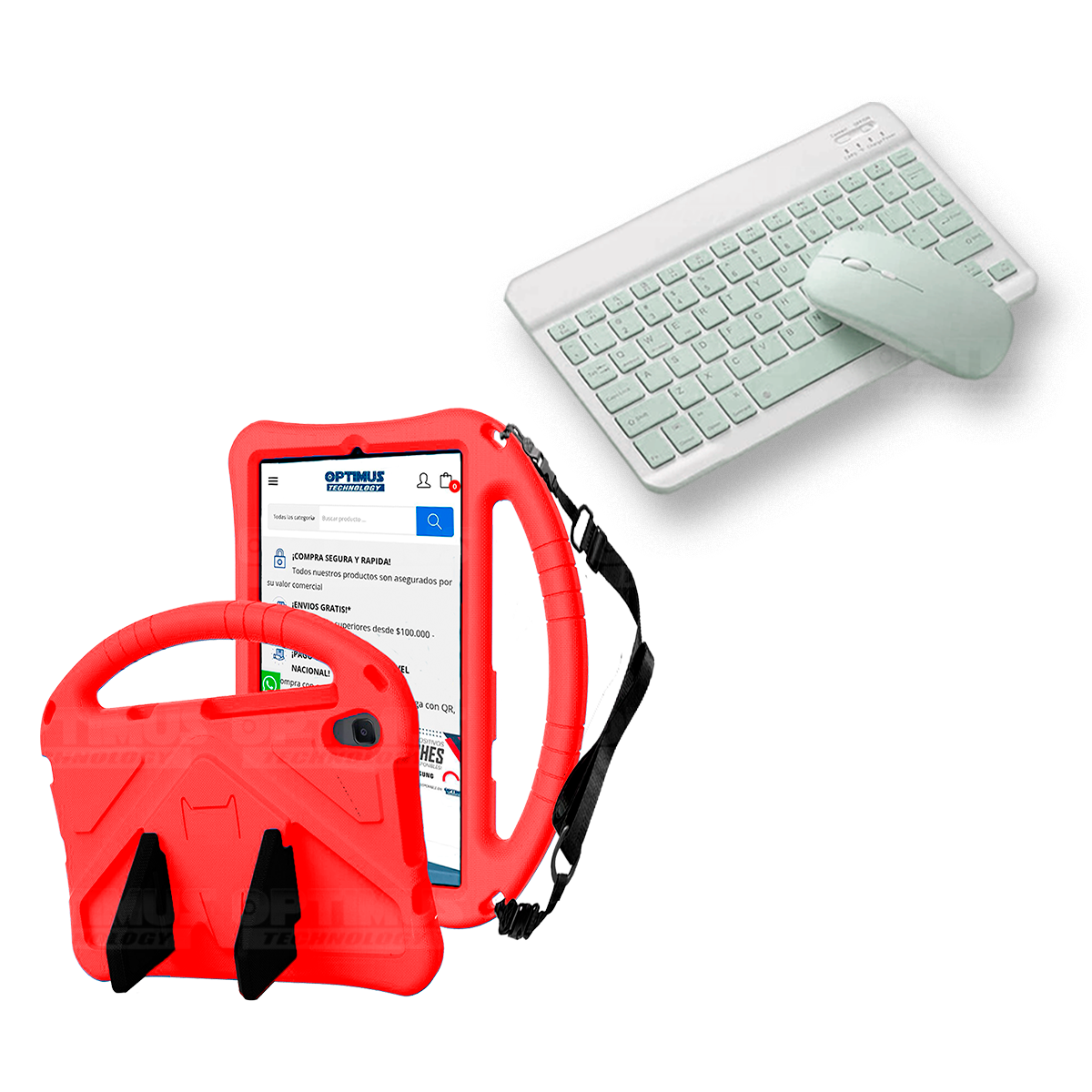 Case Forro Protector con correa + Teclado y Mouse Ratón Bluetooth para Tablet Lenovo M8 X8505f