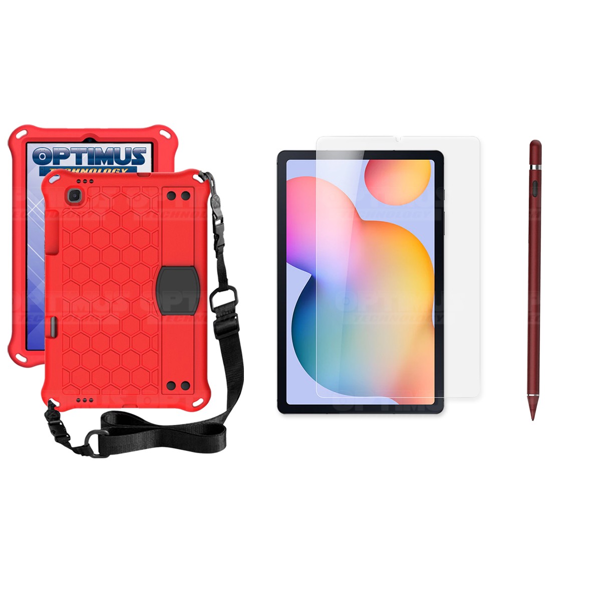Kit Estuche Protector Correa + Vidrio Templado + Lápiz Digital para Tablet Samsung Galaxy Tab S6 Lite 10.4 2022 P619 - P613