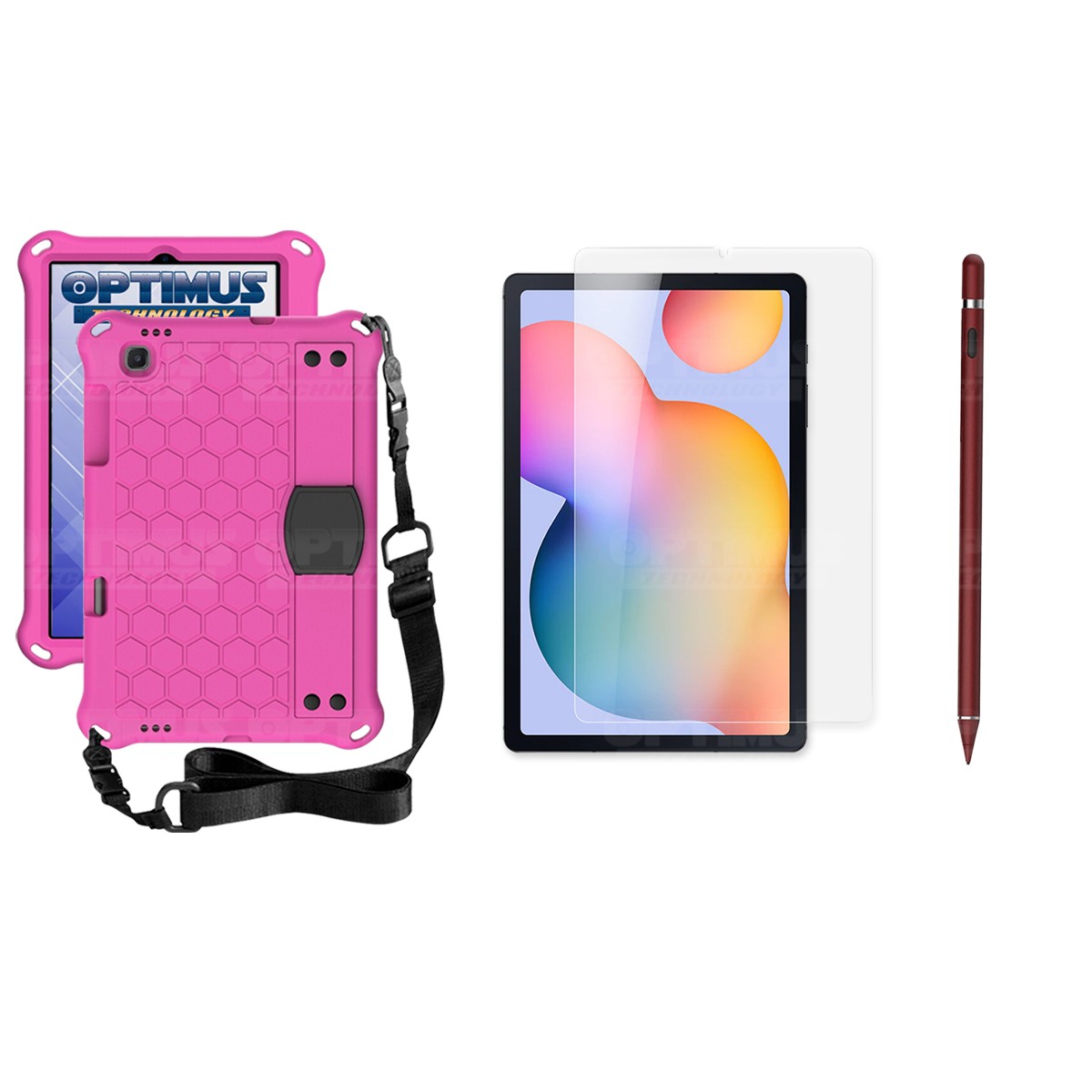 Kit Estuche Protector Correa + Vidrio Templado + Lápiz Digital para Tablet Samsung Galaxy Tab S6 Lite 10.4 2022 P619 - P613