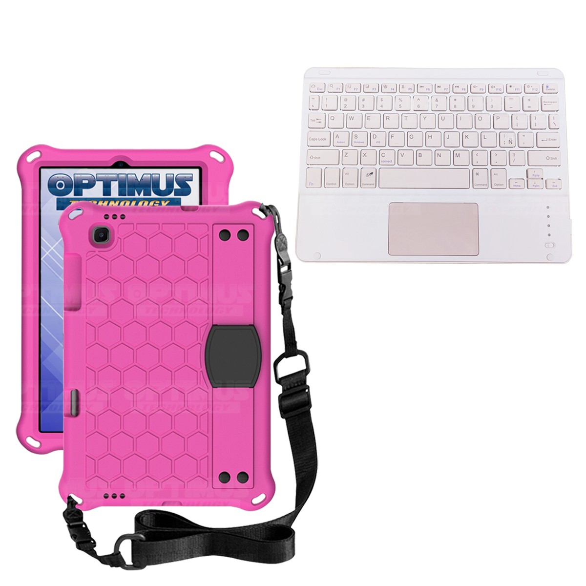 Kit Case Protector con correa + Teclado Mouse Touchpad Bluetooth para Tablet Samsung Galaxy Tab S6 Lite 10.4 2022 P619 - P613