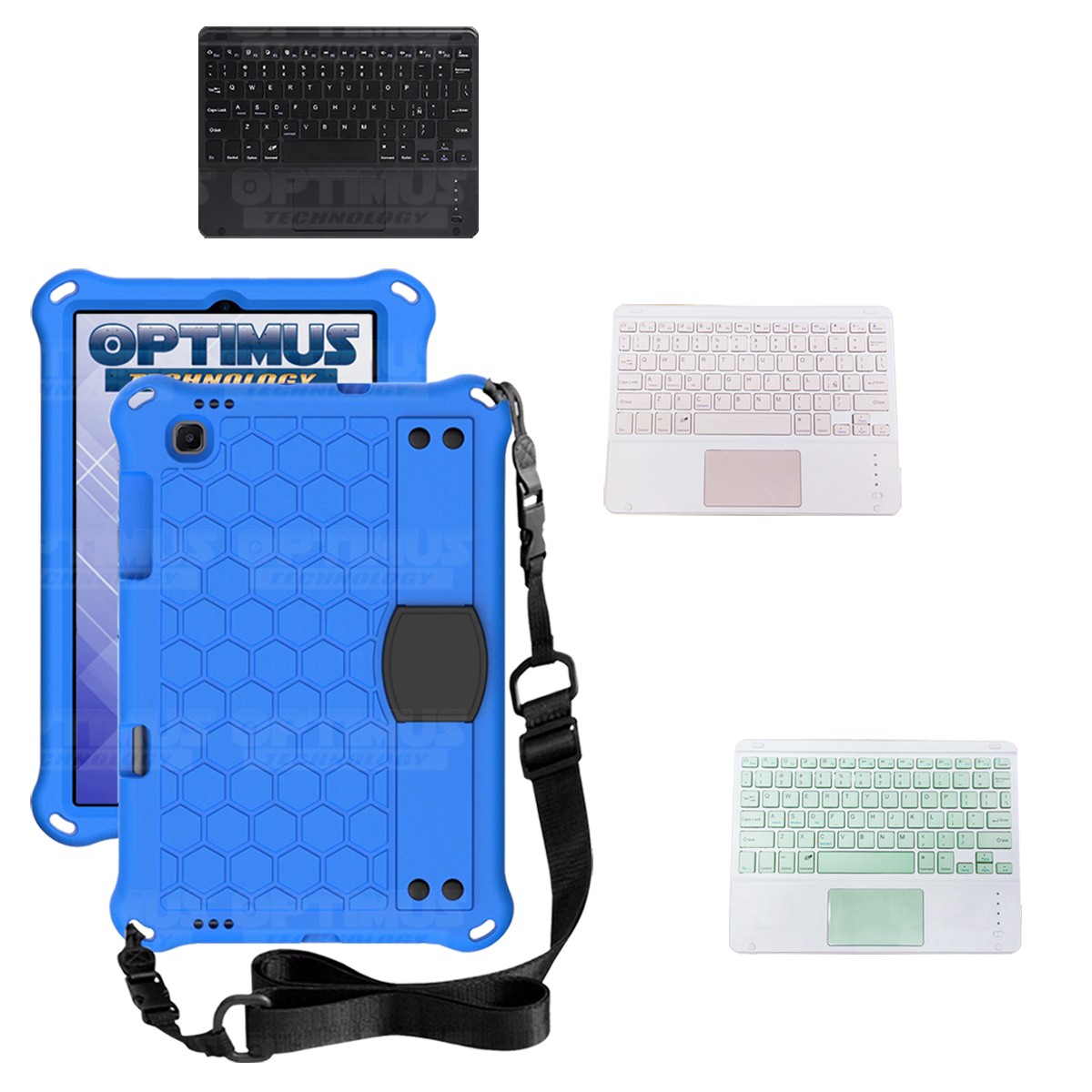 Kit Case Protector con correa + Teclado Mouse Touchpad Bluetooth para Tablet Samsung Galaxy Tab S6 Lite 10.4 2022 P619 - P613