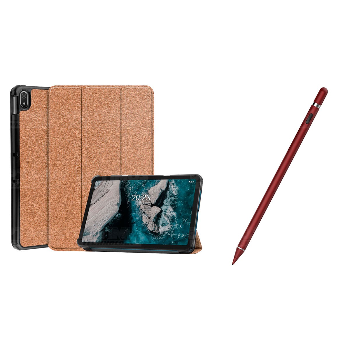 Kit Case Forro Protector + Lápiz Óptico Digital Stylus Pen para Tablet Nokia T20 10,4 Pulgadas 2021 TA-1397 / TA-1394 / TA-1392