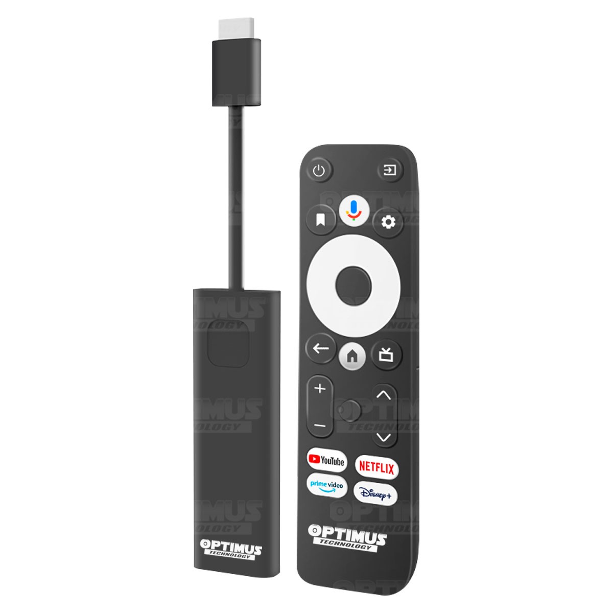 OPTIMUS TV GD1 4K TV Box Android TV Wi-Fi Streaming Transmite 4K Ultra HD Función de Chromecast con Google Assintant