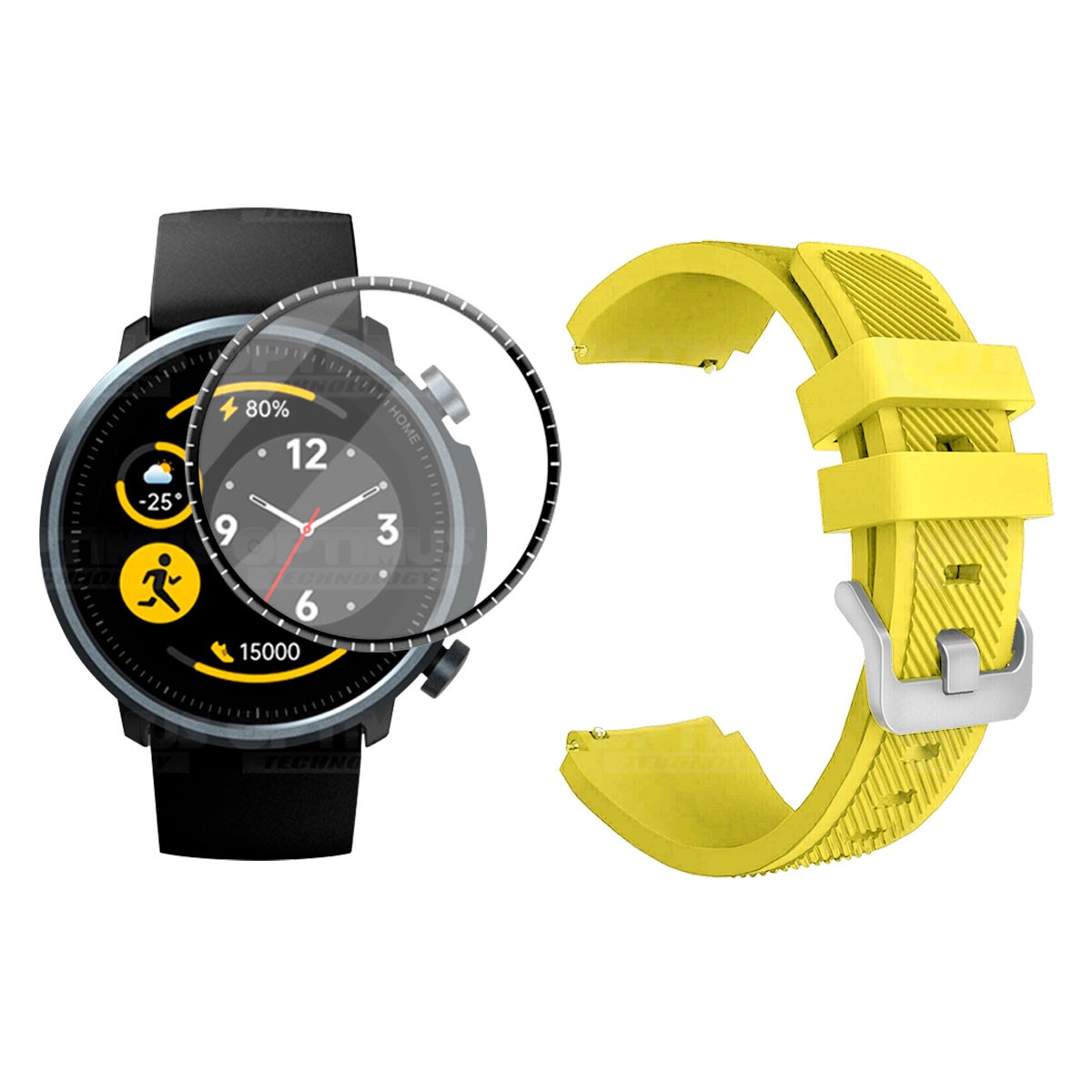 Kit Vidrio Templado Nanoglass Y Pulso Correa Smartwatch Reloj Inteligente Xiaomi Mibro Watch A1