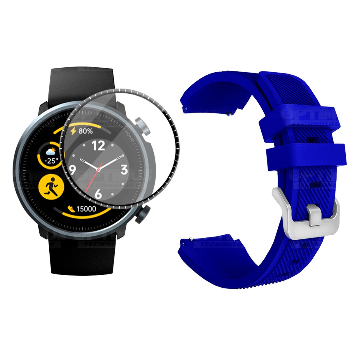 Kit Vidrio Templado Nanoglass Y Pulso Correa Smartwatch Reloj Inteligente Xiaomi Mibro Watch A1