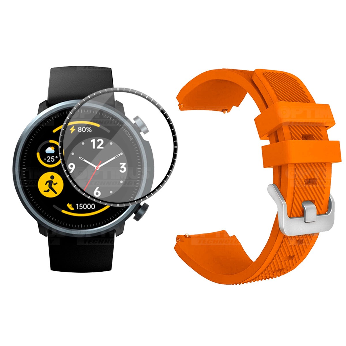 Kit Vidrio Templado Nanoglass Y Pulso Correa Smartwatch Reloj Inteligente Xiaomi Mibro Watch A1