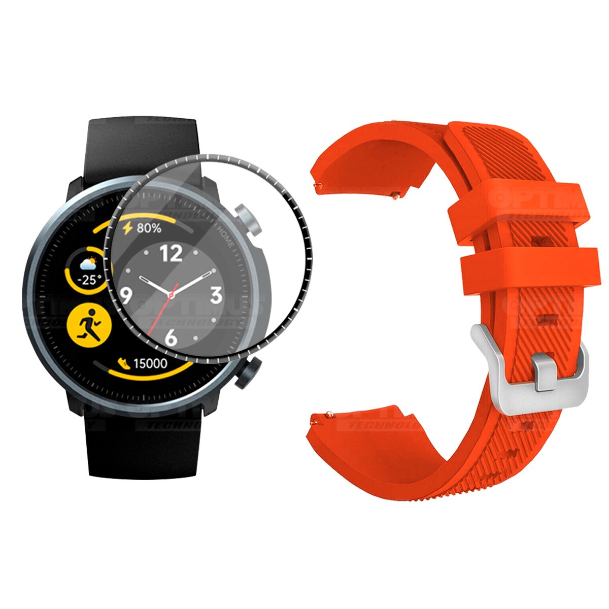 Kit Vidrio Templado Nanoglass Y Pulso Correa Smartwatch Reloj Inteligente Xiaomi Mibro Watch A1