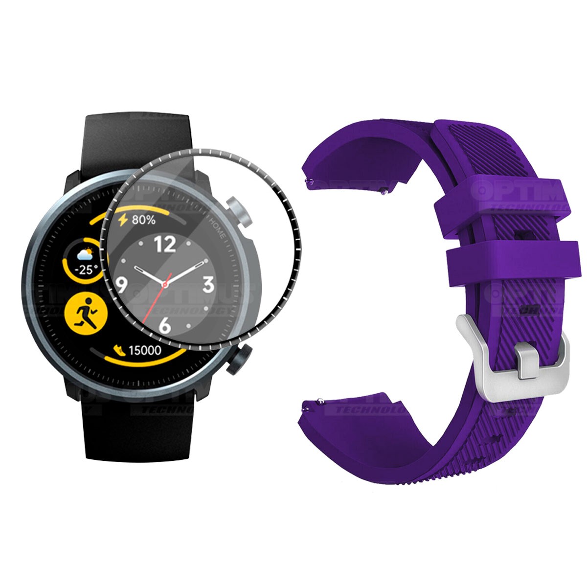 Kit Vidrio Templado Nanoglass Y Pulso Correa Smartwatch Reloj Inteligente Xiaomi Mibro Watch A1