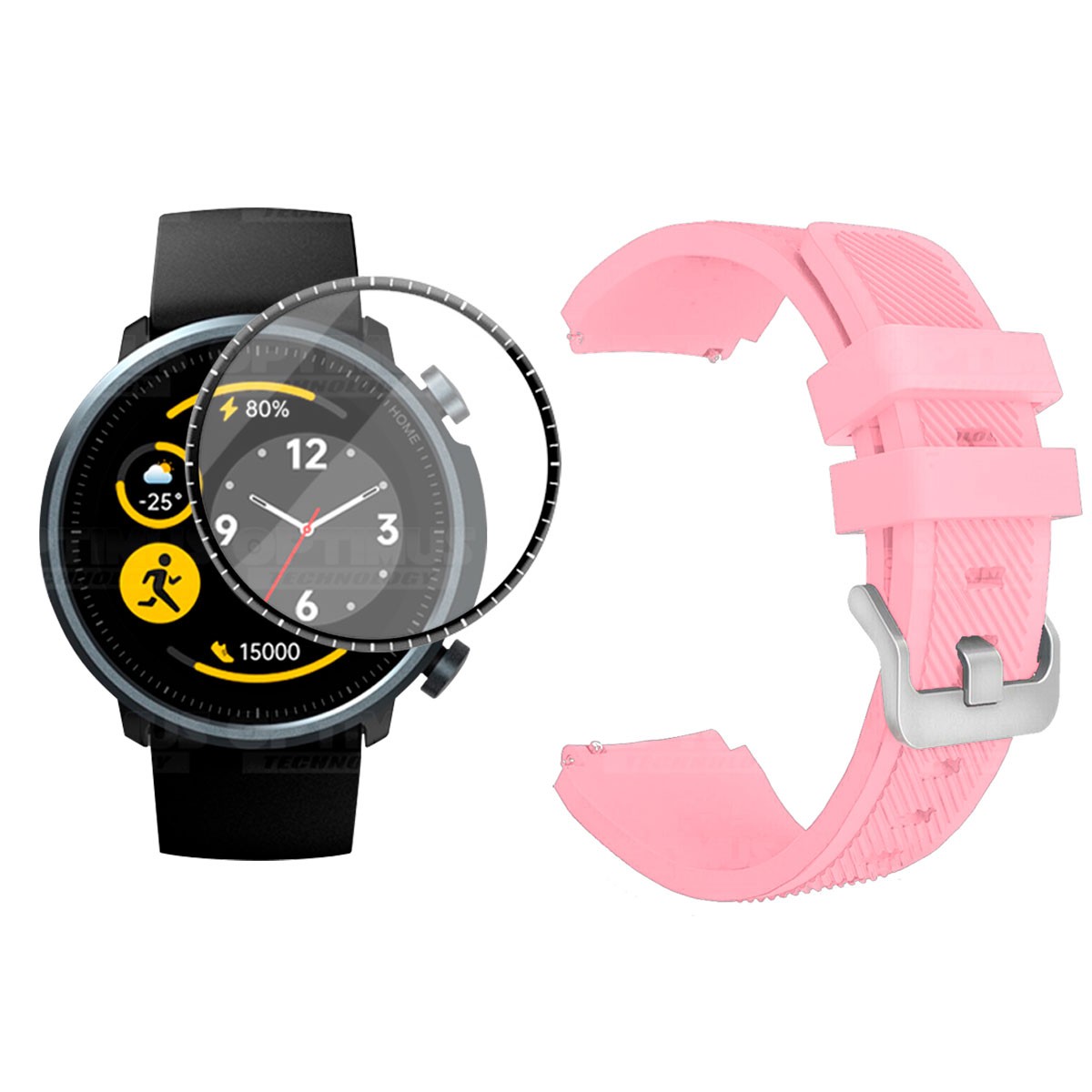 Kit Vidrio Templado Nanoglass Y Pulso Correa Smartwatch Reloj Inteligente Xiaomi Mibro Watch A1