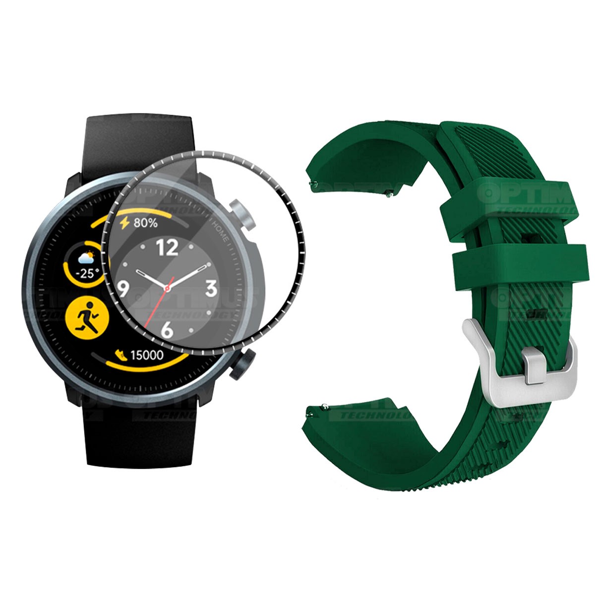 Kit Vidrio Templado Nanoglass Y Pulso Correa Smartwatch Reloj Inteligente Xiaomi Mibro Watch A1