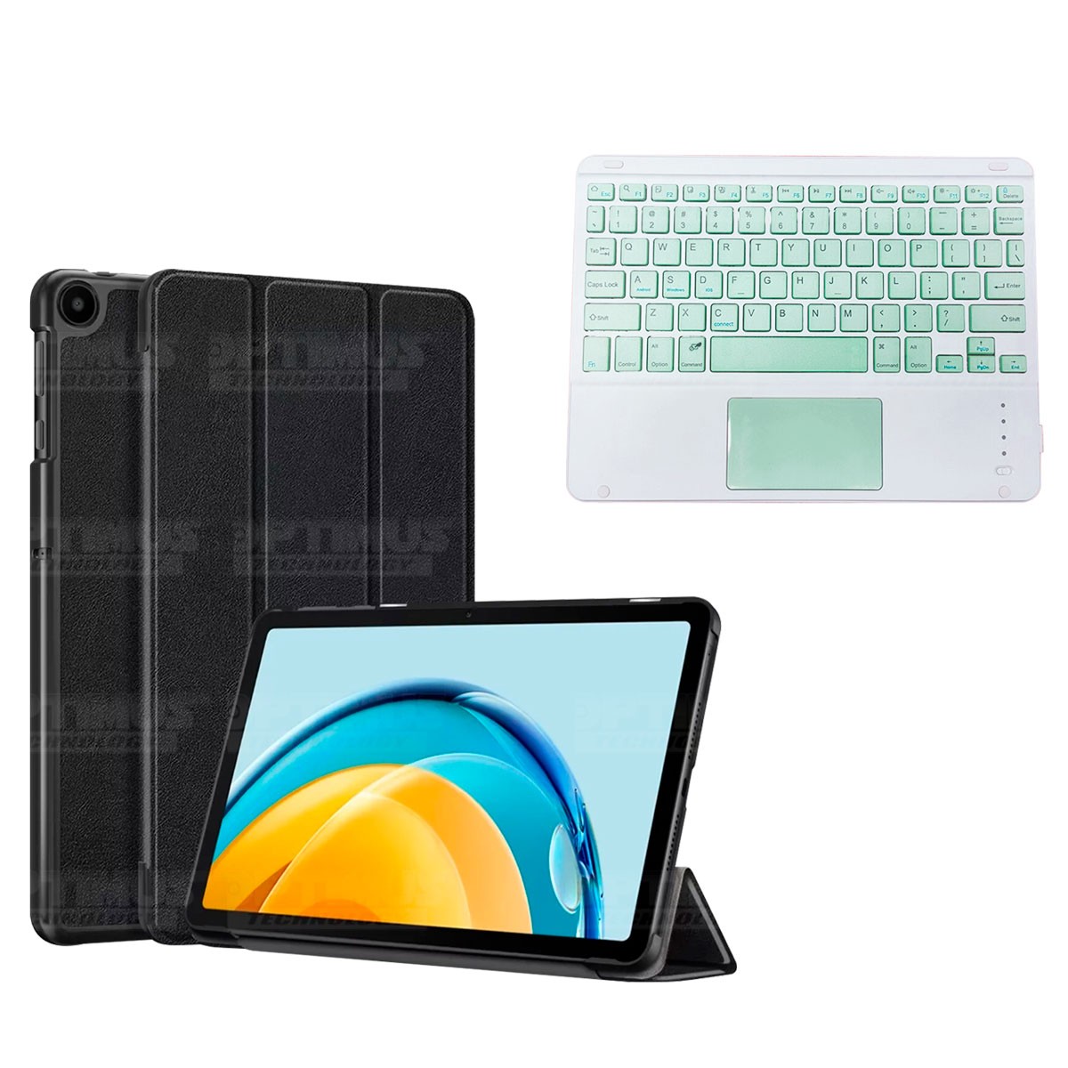Kit Case Folio Protector + Teclado Mouse Touchpad Bluetooth para Tablet Huawei Matepad SE 10.4 Pulgadas 2023 AGS5-L09 / AGS5-W09-17987