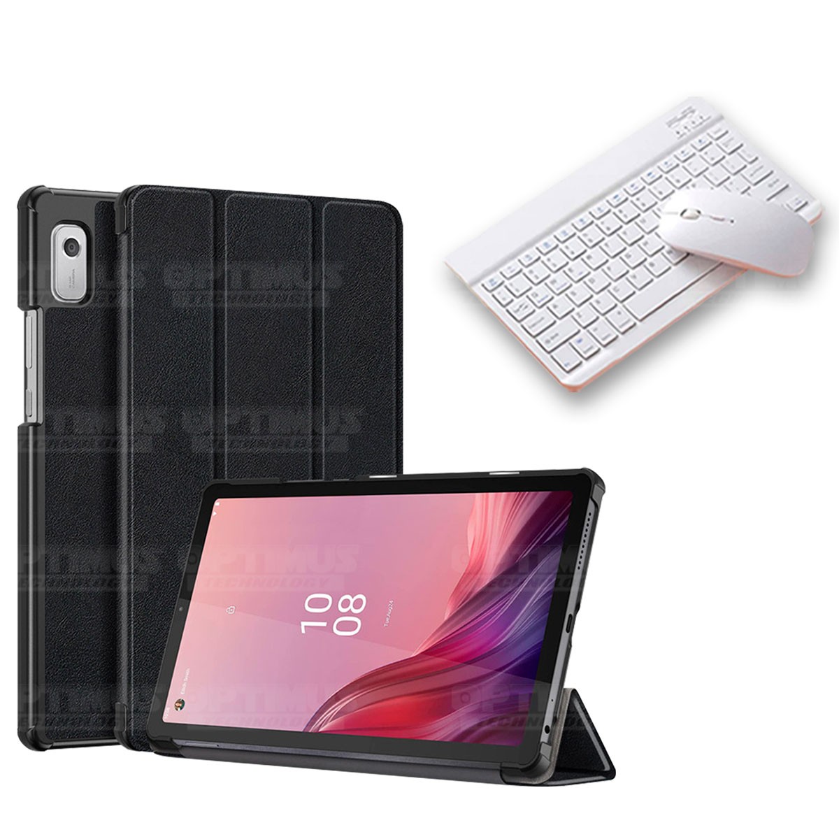 Kit Case Forro Protector + Teclado y Mouse Ratón Bluetooth para Tablet Lenovo Tab M9 9 Pulgadas LTE 2023 TB310FU / TB-310XU