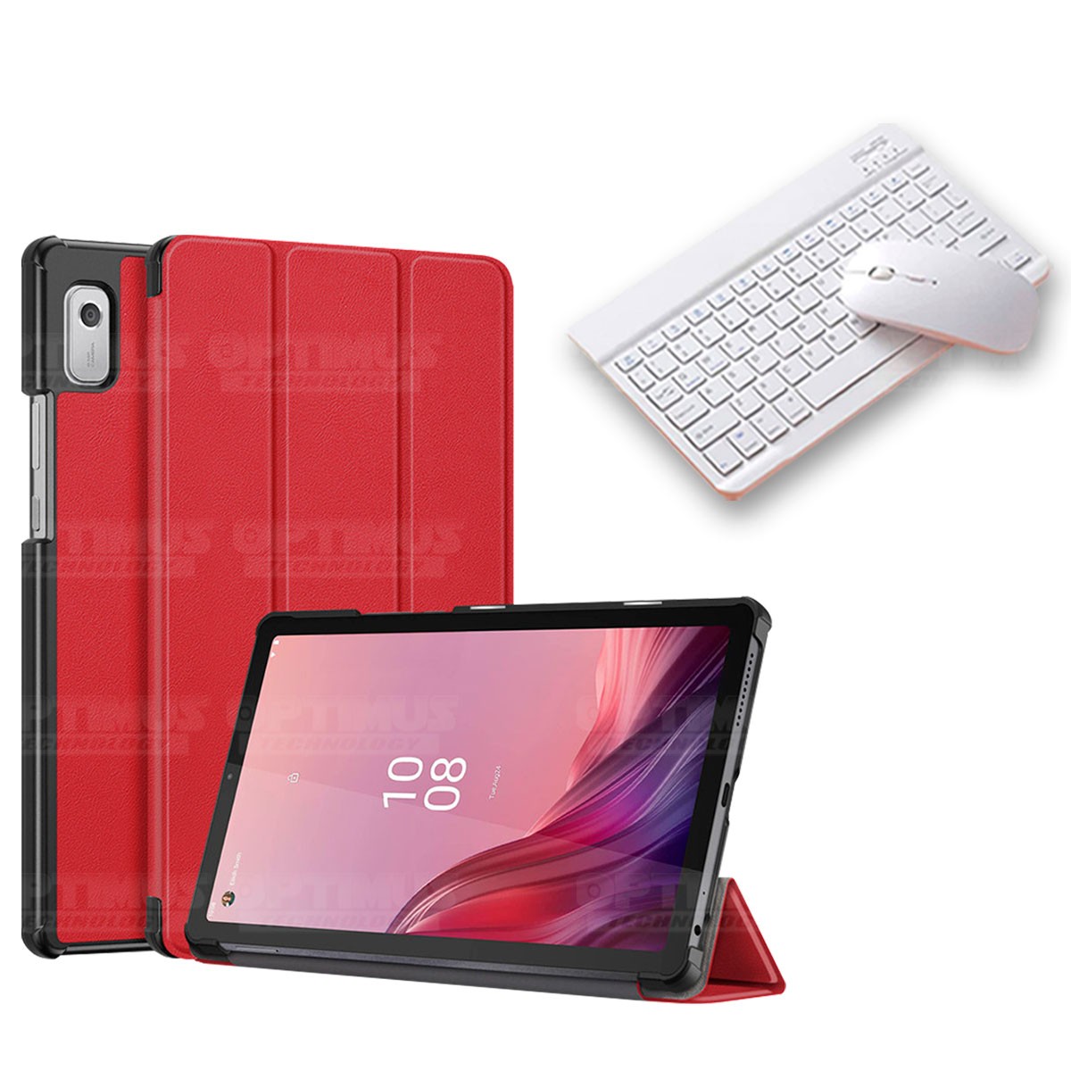 Kit Case Forro Protector + Teclado y Mouse Ratón Bluetooth para Tablet Lenovo Tab M9 9 Pulgadas LTE 2023 TB310FU / TB-310XU