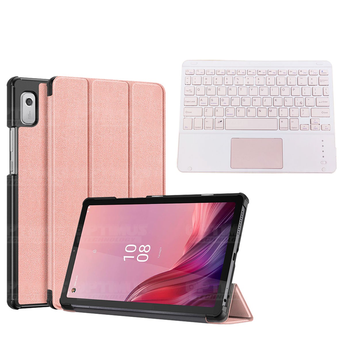 Kit Case Folio Protector + Teclado Mouse Touchpad Bluetooth para Tablet Lenovo Tab M9 9 Pulgadas LTE 2023 TB310FU / TB-310XU-18219