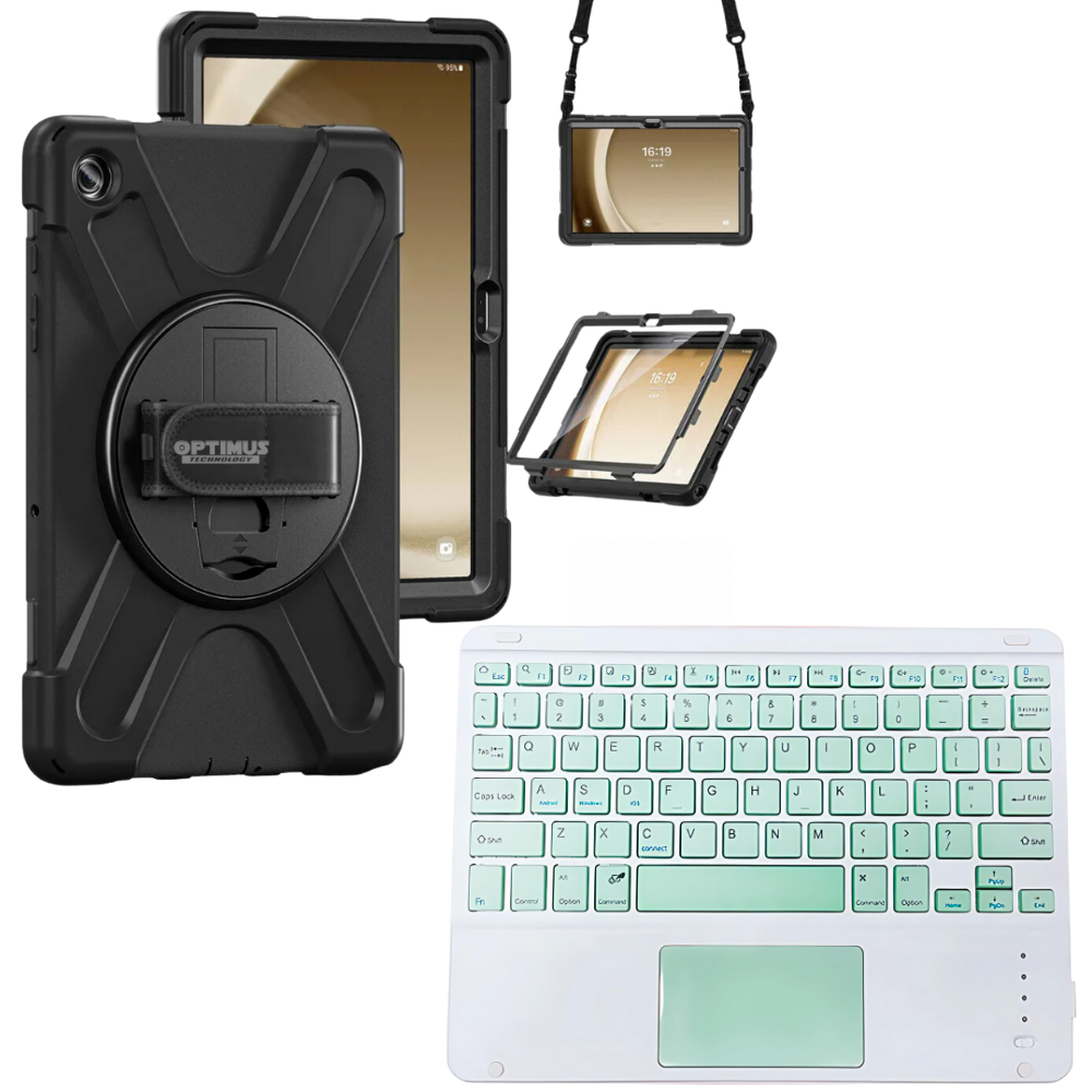Kit Case Protector correa + Teclado Touchpad Bluetooth para Tablet Lenovo M10 HD 3rd Gen TB-328 2022 10.1 Pulgadas ZAAF0071CO