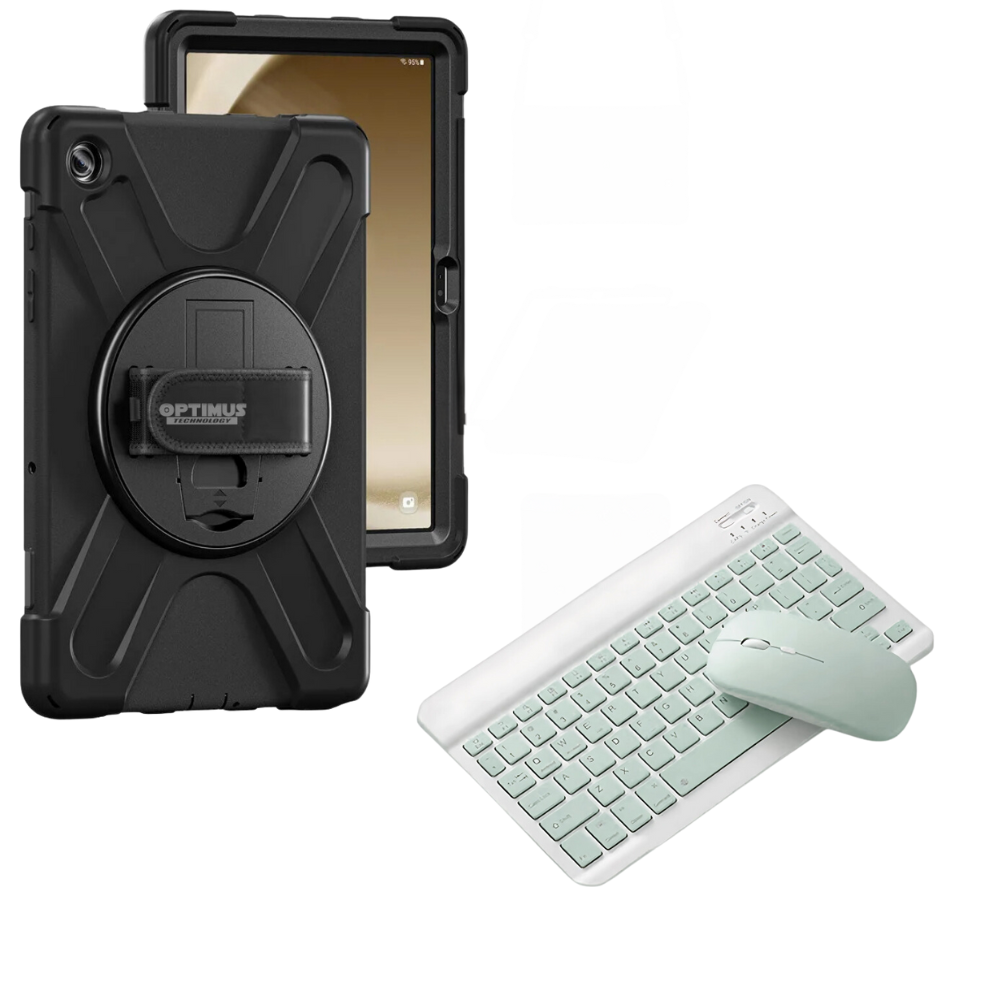 Kit Case Forro Protector con correa + Teclado Bluetooth para Tablet Lenovo M10 HD 3rd Gen TB-328 2022 10.1 Pulgadas ZAAF0071CO